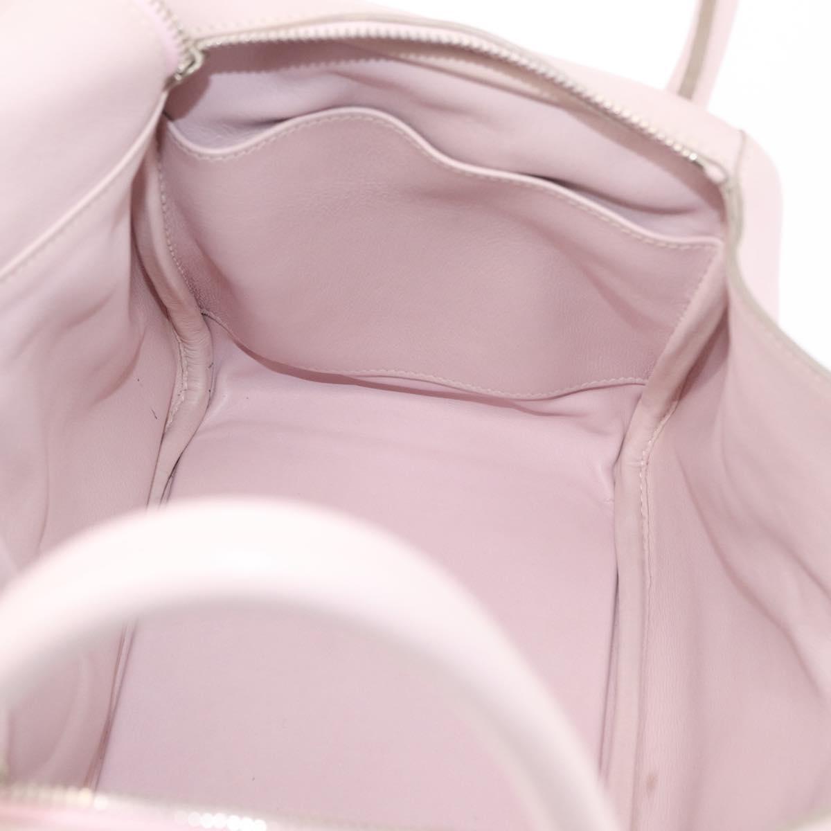 HERMES Lindy 30 Hand Bag Sikkim Pink Silver Auth 165664
