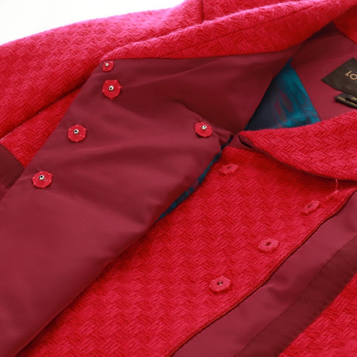 LOUIS VUITTON Jacket Wool Pink LV Auth 165665M