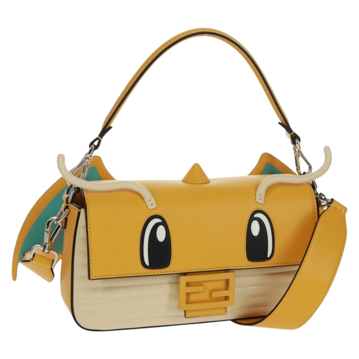 FENDI x FRGMT x POKÉMON Dragonite Mamma Bucket Bag 8BR600 Auth 165666SM