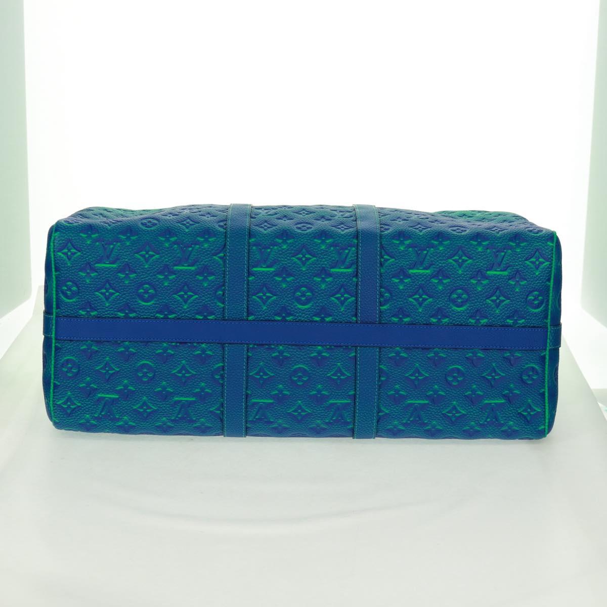 LOUIS VUITTON Taurillon Illusion Keepall Bandouliere 50 Bag M59712 Auth 165670SM