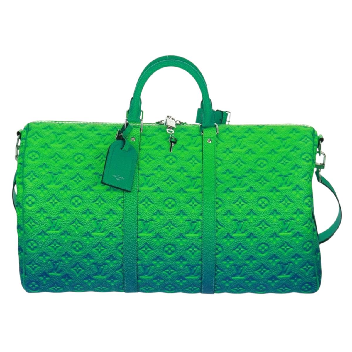 LOUIS VUITTON Taurillon Illusion Keepall Bandouliere 50 Bag M59712 Auth 165670SM