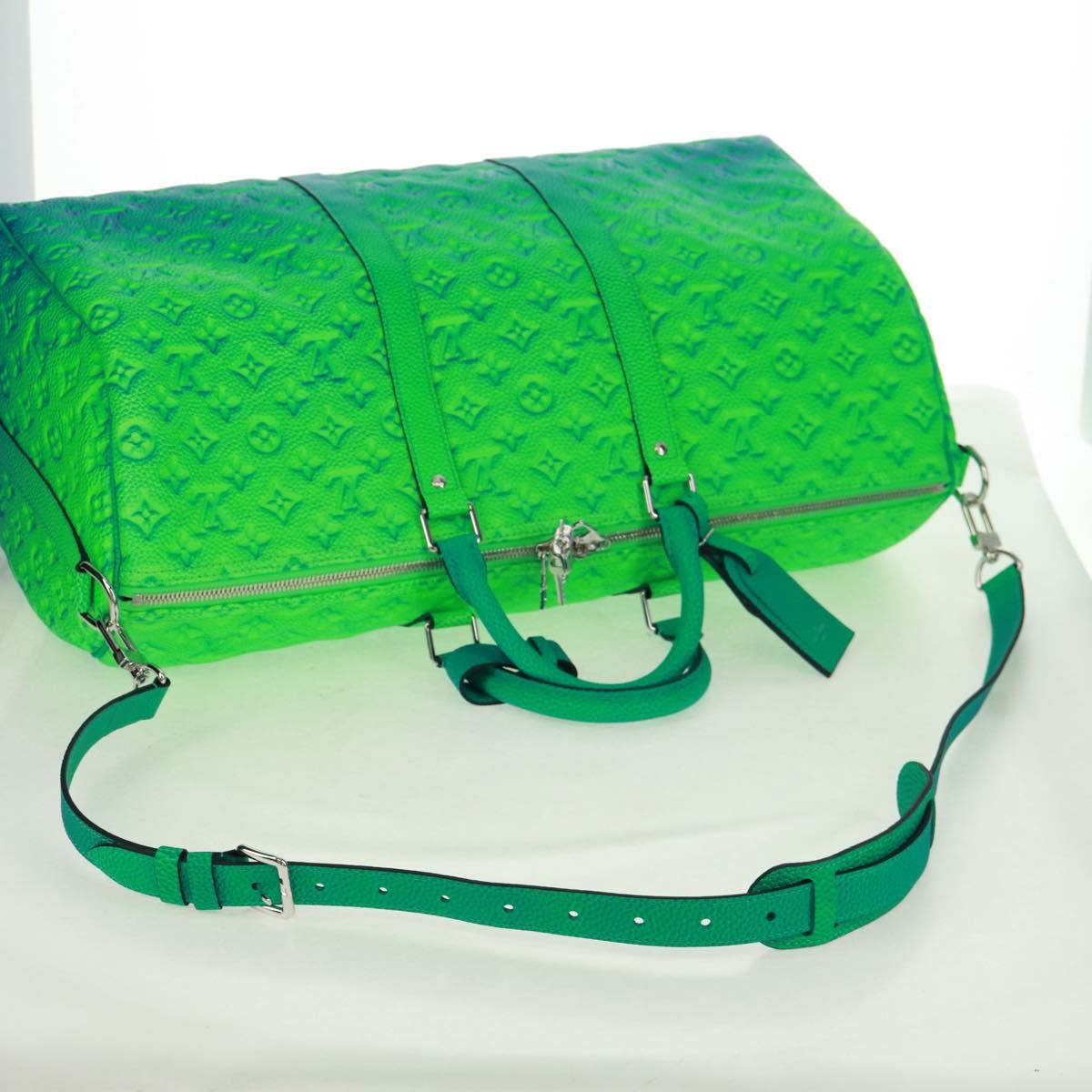 LOUIS VUITTON Taurillon Illusion Keepall Bandouliere 50 Bag M59712 Auth 165670SM