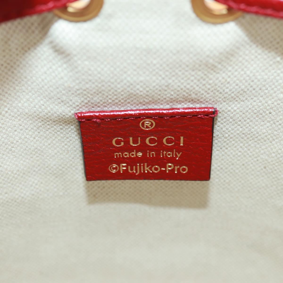 GUCCI テ Doraemon Micro GG Supreme Shoulder Bag PVC Beige 647801 Auth 165675SM