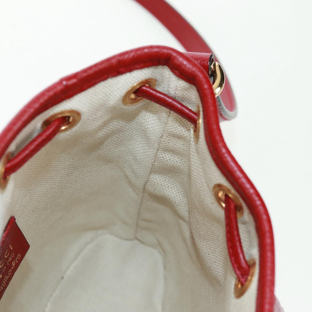 GUCCI テ Doraemon Micro GG Supreme Shoulder Bag PVC Beige 647801 Auth 165675SM