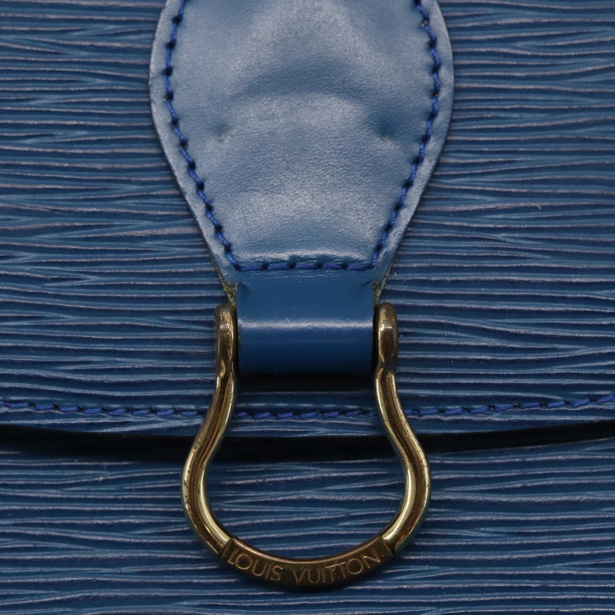 LOUIS VUITTON Epi Saint Cloud GM Shoulder Bag Toledo Blue M52195 LV Auth 165711