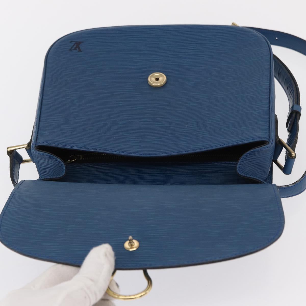 LOUIS VUITTON Epi Saint Cloud GM Shoulder Bag Toledo Blue M52195 LV Auth 165711