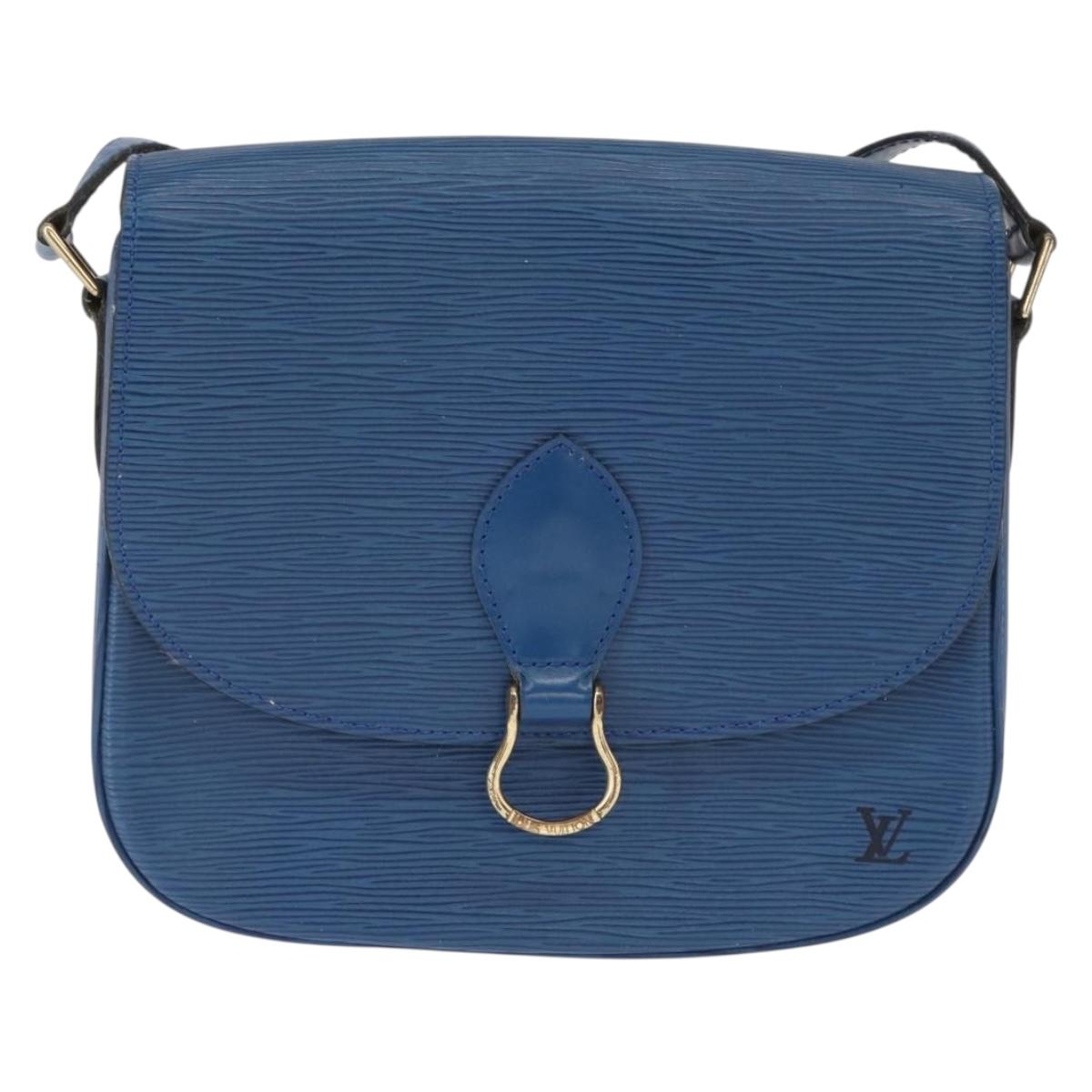 LOUIS VUITTON Epi Saint Cloud GM Shoulder Bag Toledo Blue M52195 LV Auth 165711