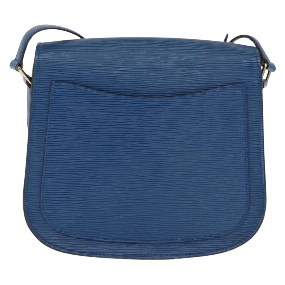 LOUIS VUITTON Epi Saint Cloud GM Shoulder Bag Toledo Blue M52195 LV Auth 165711