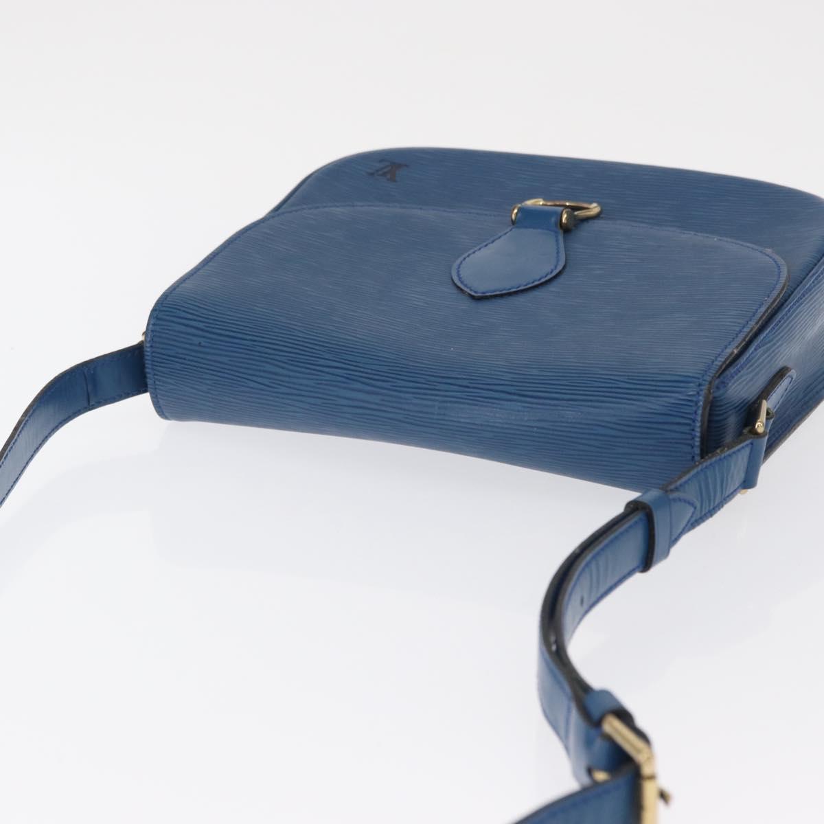 LOUIS VUITTON Epi Saint Cloud GM Shoulder Bag Toledo Blue M52195 LV Auth 165711