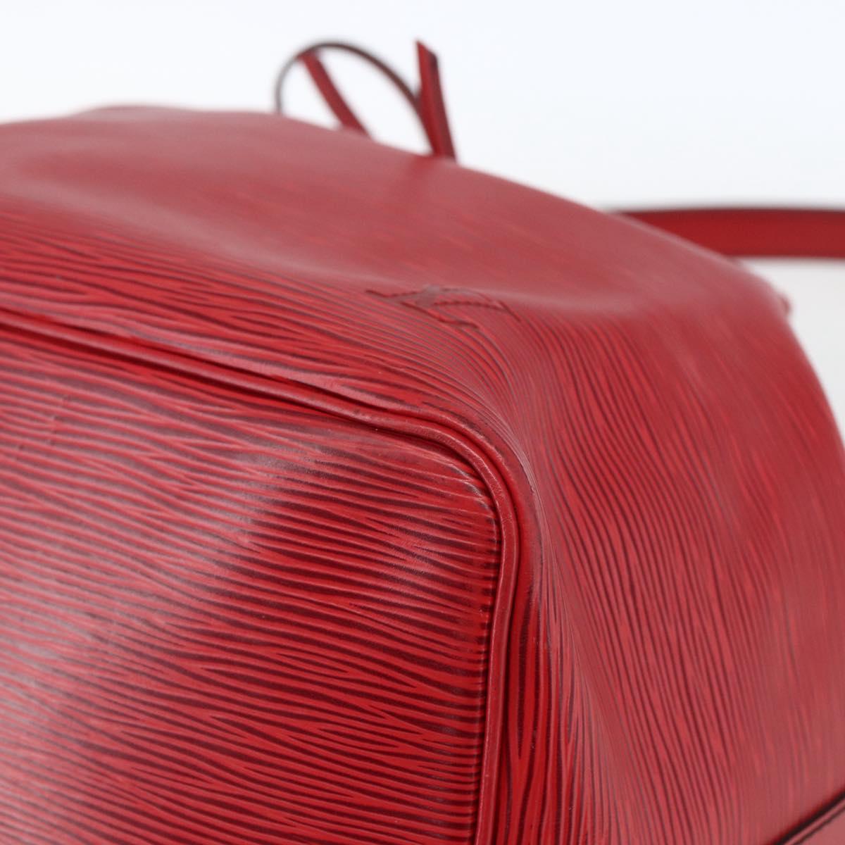 LOUIS VUITTON Epi Petit Noe Shoulder Bag Red M44107 LV Auth 165713