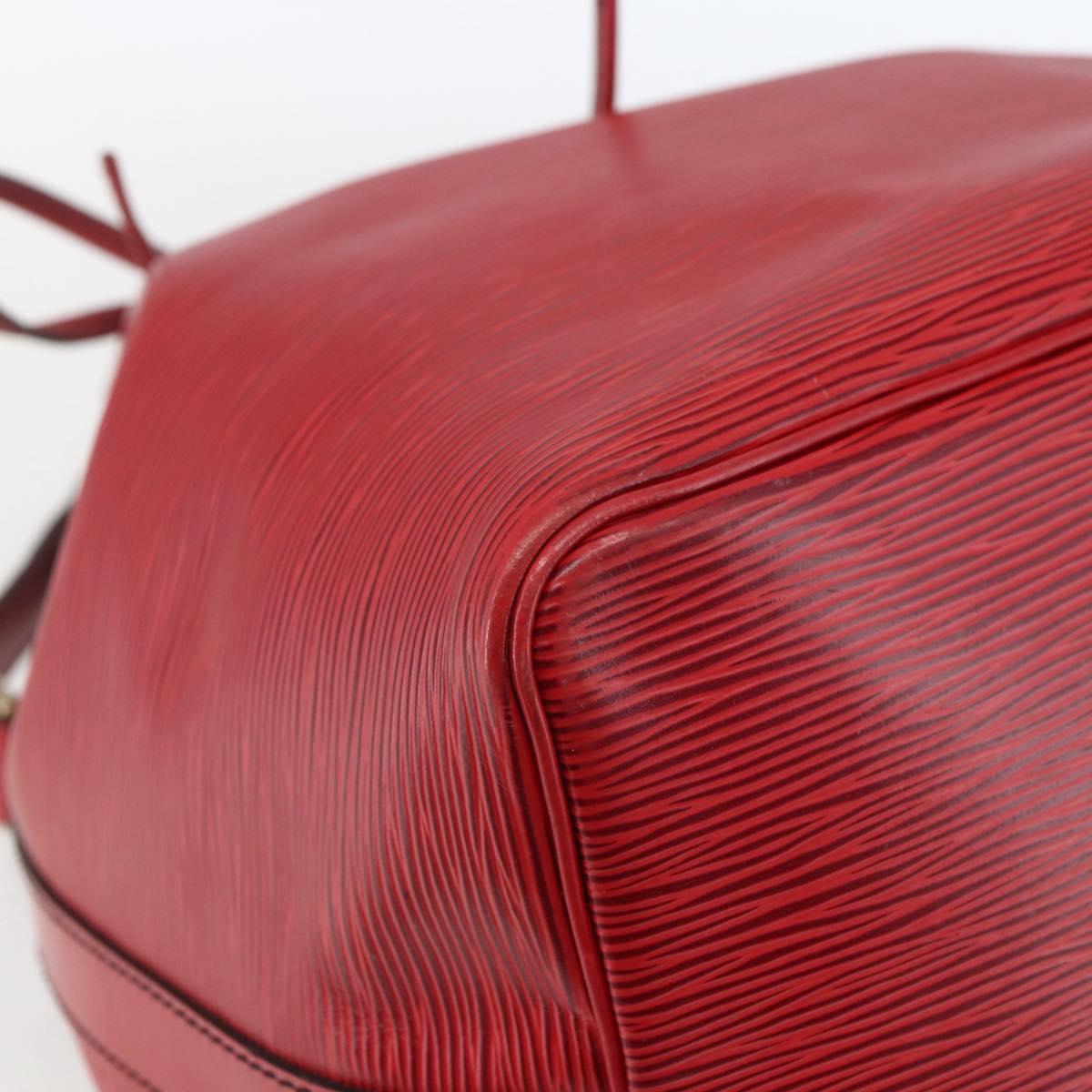 LOUIS VUITTON Epi Petit Noe Shoulder Bag Red M44107 LV Auth 165713