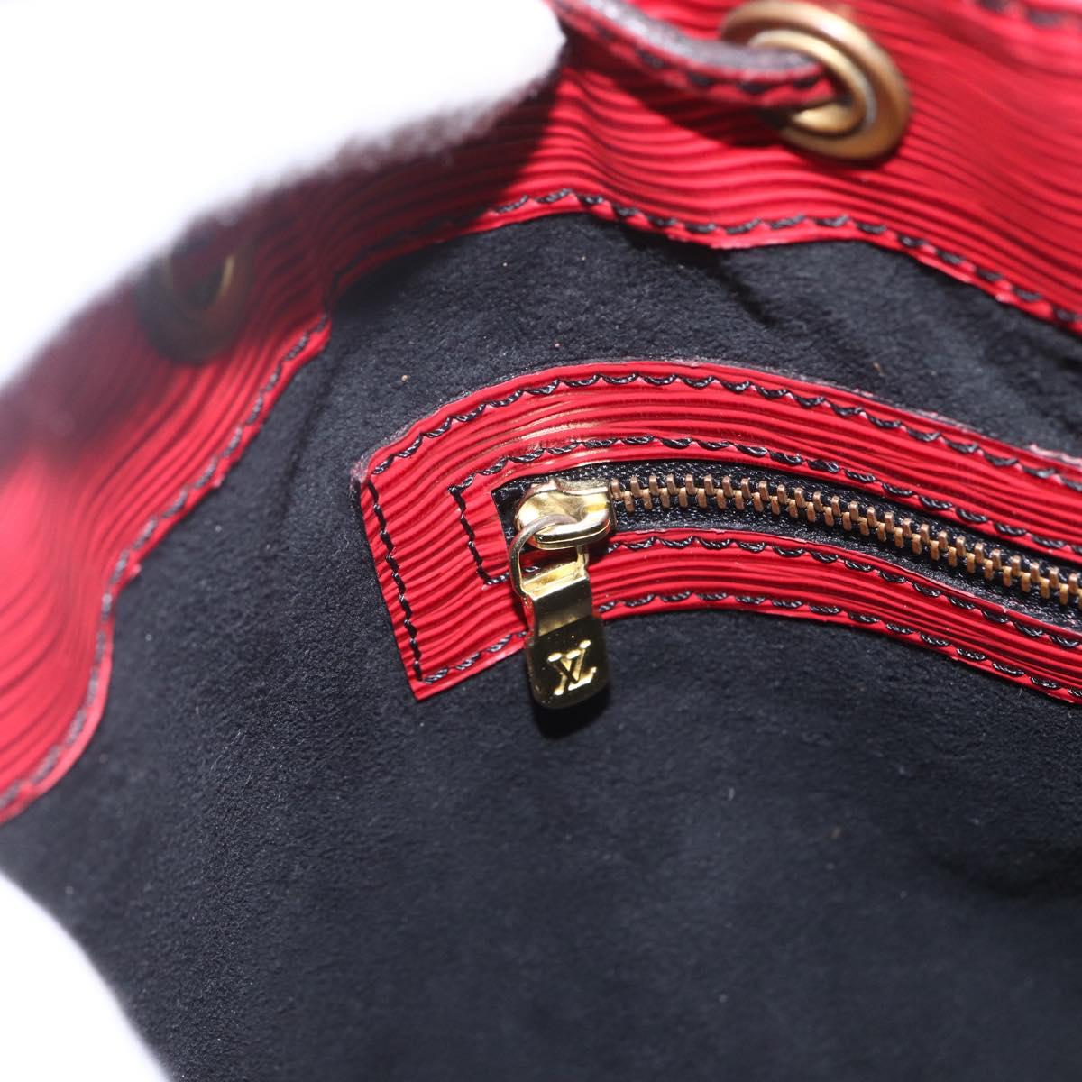 LOUIS VUITTON Epi Petit Noe Shoulder Bag Red M44107 LV Auth 165713