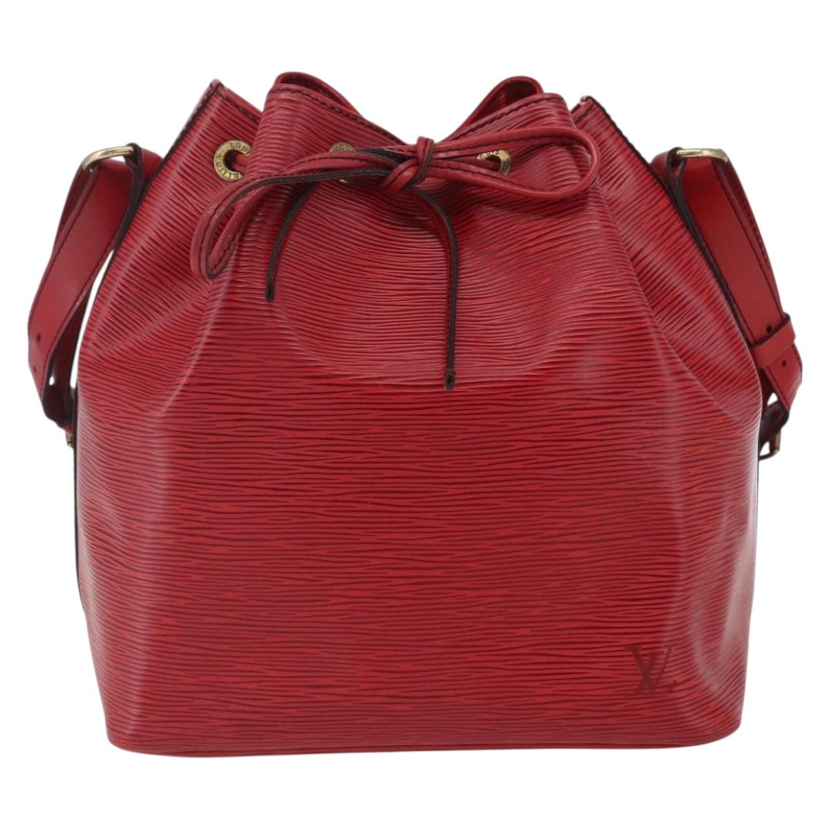LOUIS VUITTON Epi Petit Noe Shoulder Bag Red M44107 LV Auth 165713