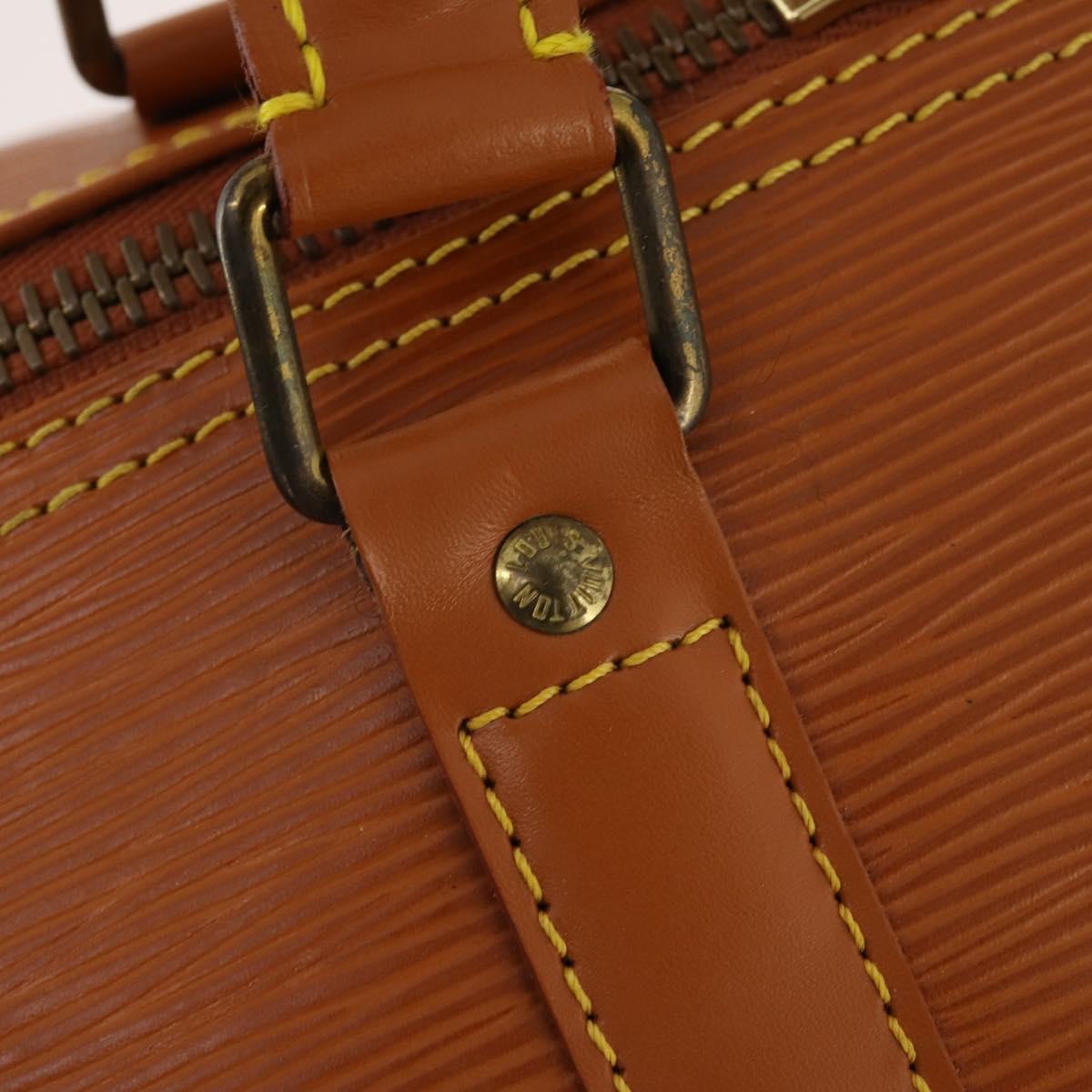 LOUIS VUITTON Epi Keepall 50 Boston Bag Brown M42968 LV Auth 165716A