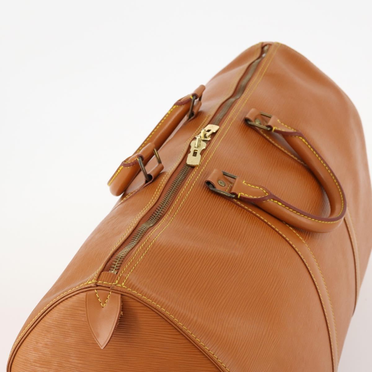 LOUIS VUITTON Epi Keepall 50 Boston Bag Brown M42968 LV Auth 165716A