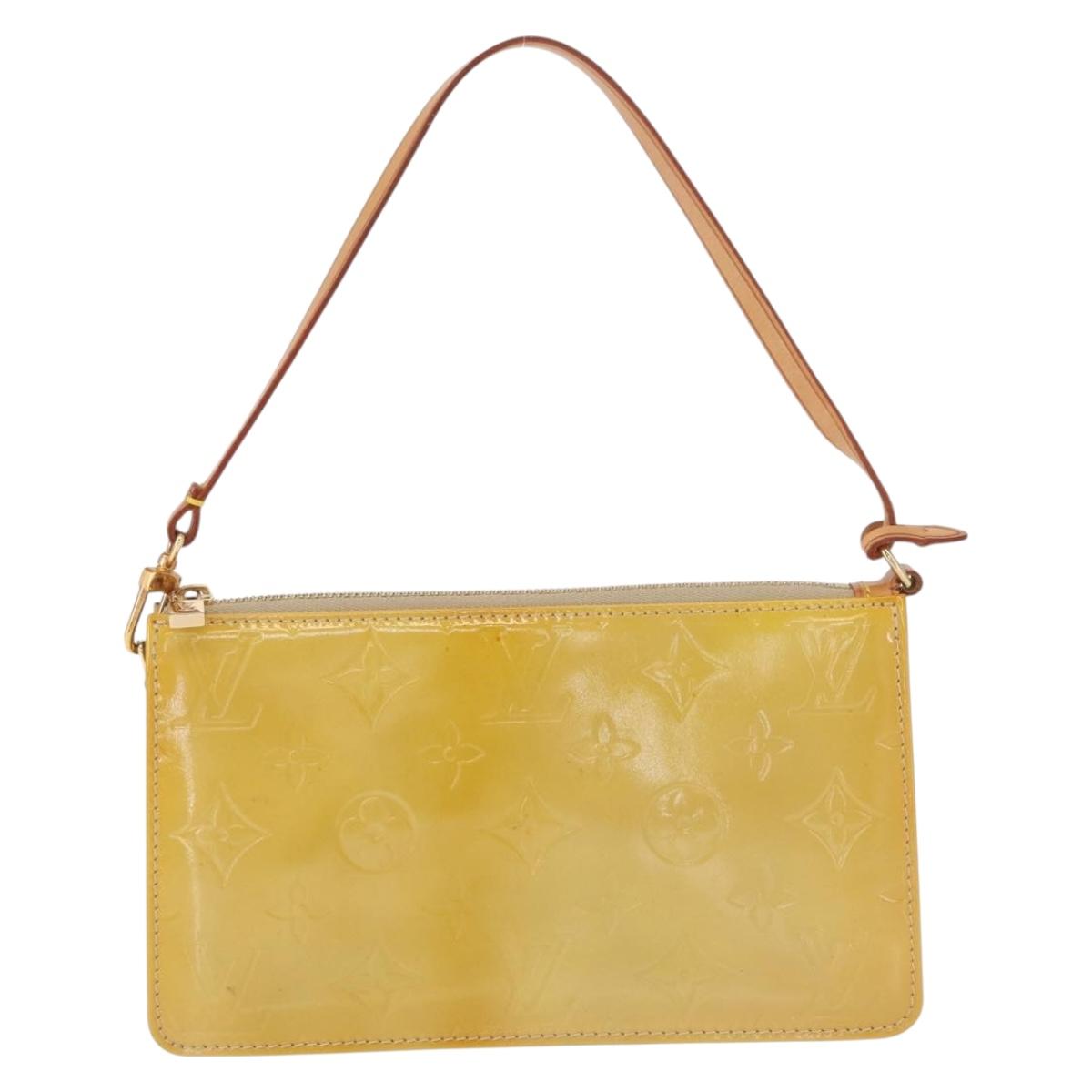 LOUIS VUITTON Monogram Vernis Lexington Accessory Pouch Beige M91010 Auth 165721