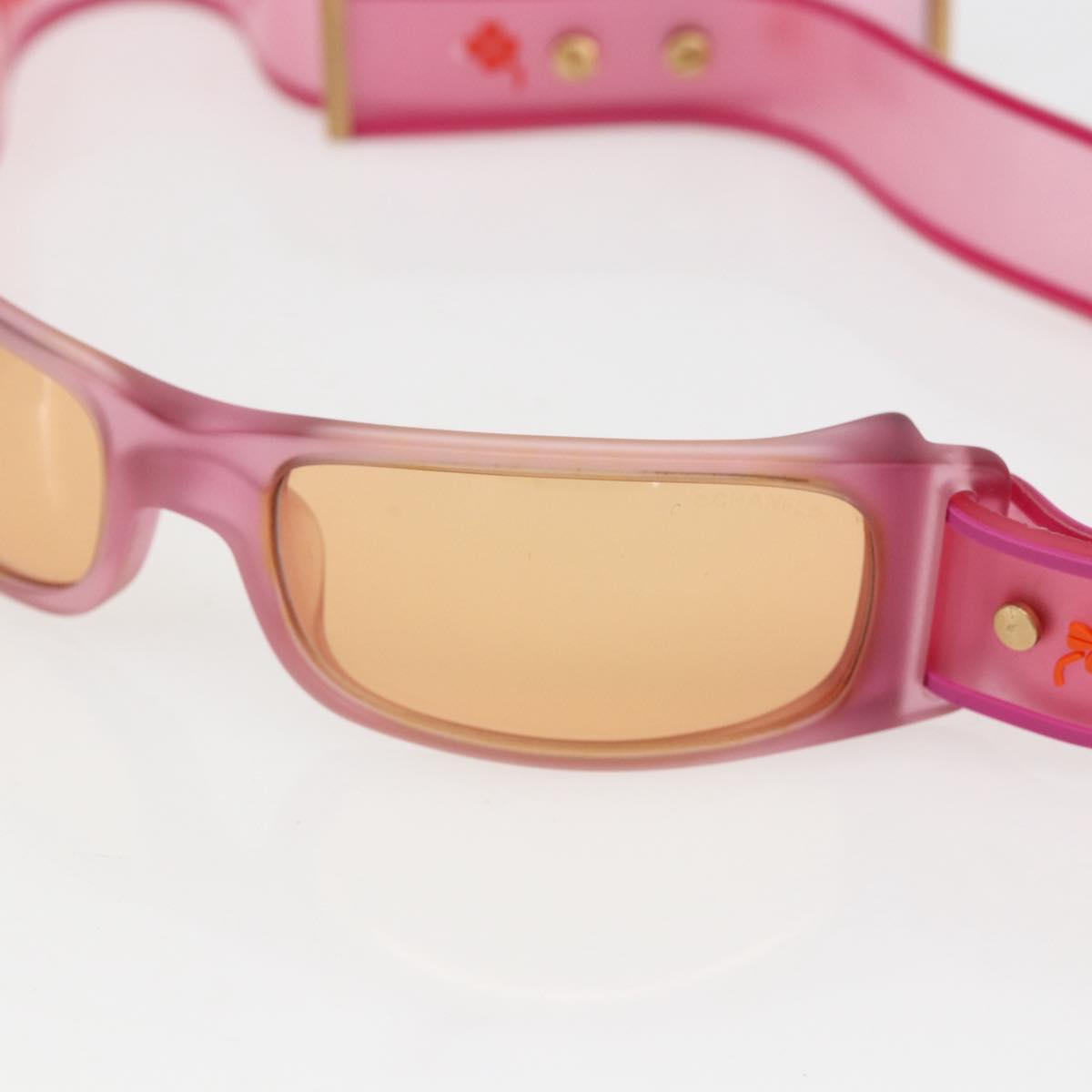CHANEL Sunglasses Rubber Pink CC Auth 165731V