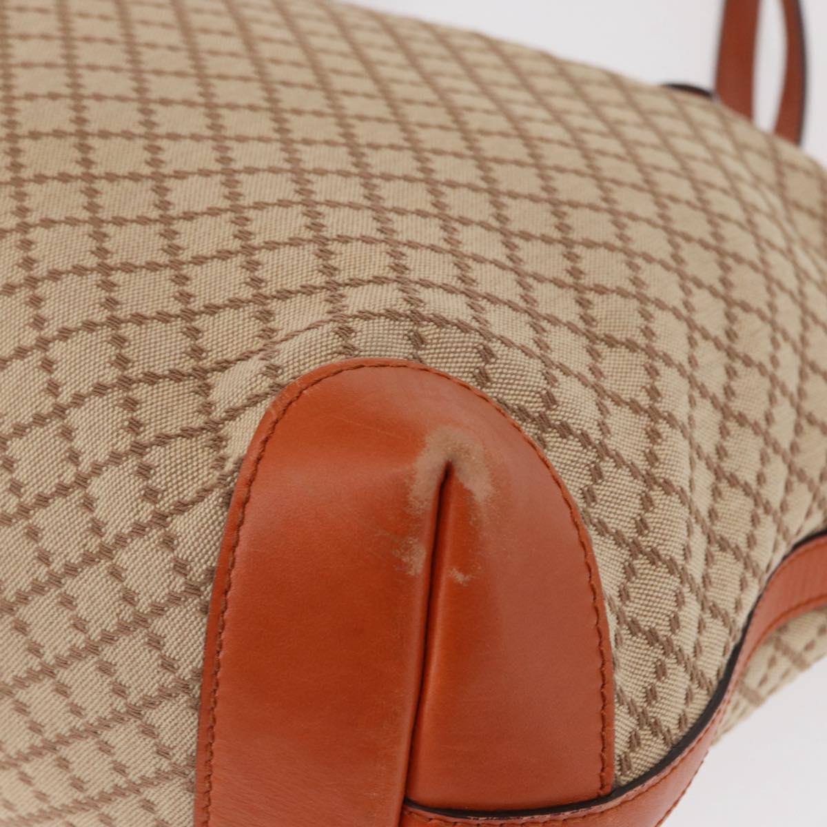 GUCCI Diamante Tote Bag Canvas Beige Gold 247209 Auth 165739