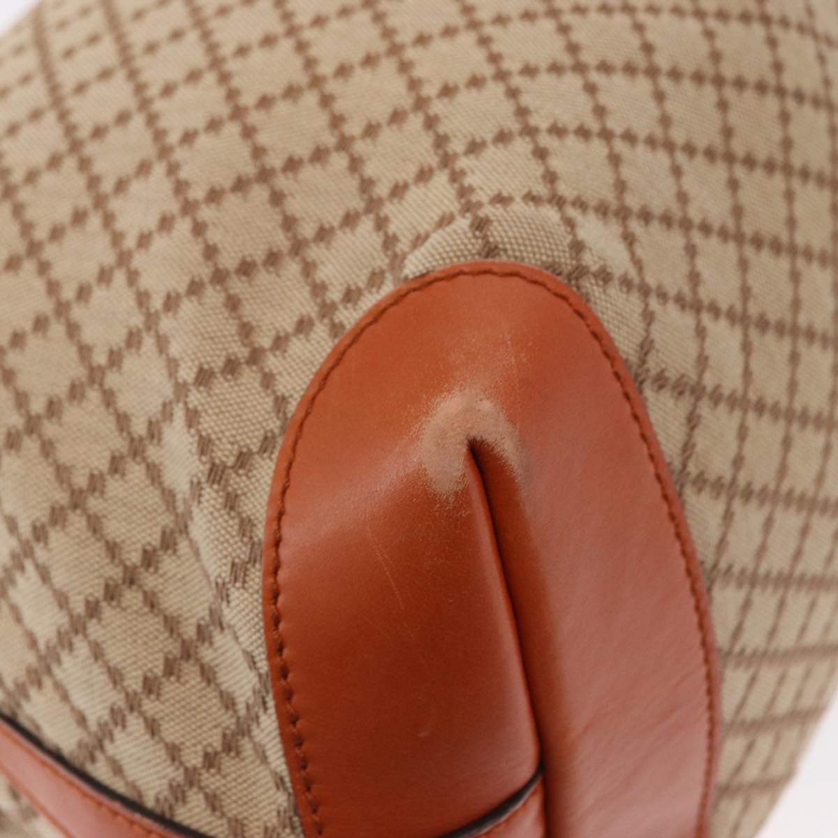 GUCCI Diamante Tote Bag Canvas Beige Gold 247209 Auth 165739
