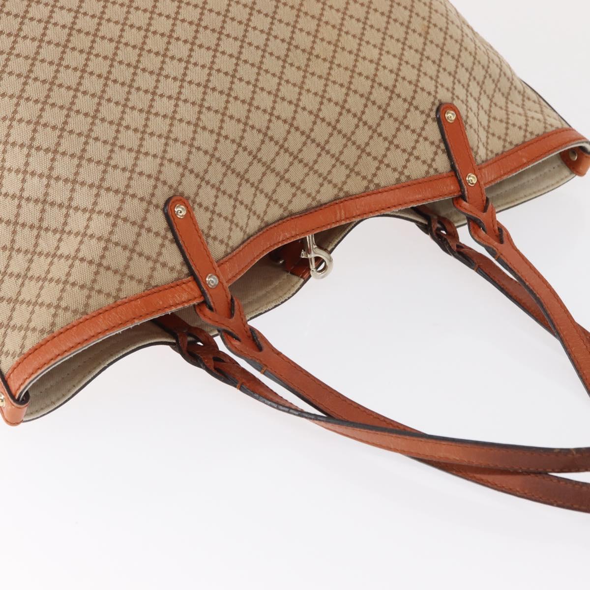 GUCCI Diamante Tote Bag Canvas Beige Gold 247209 Auth 165739