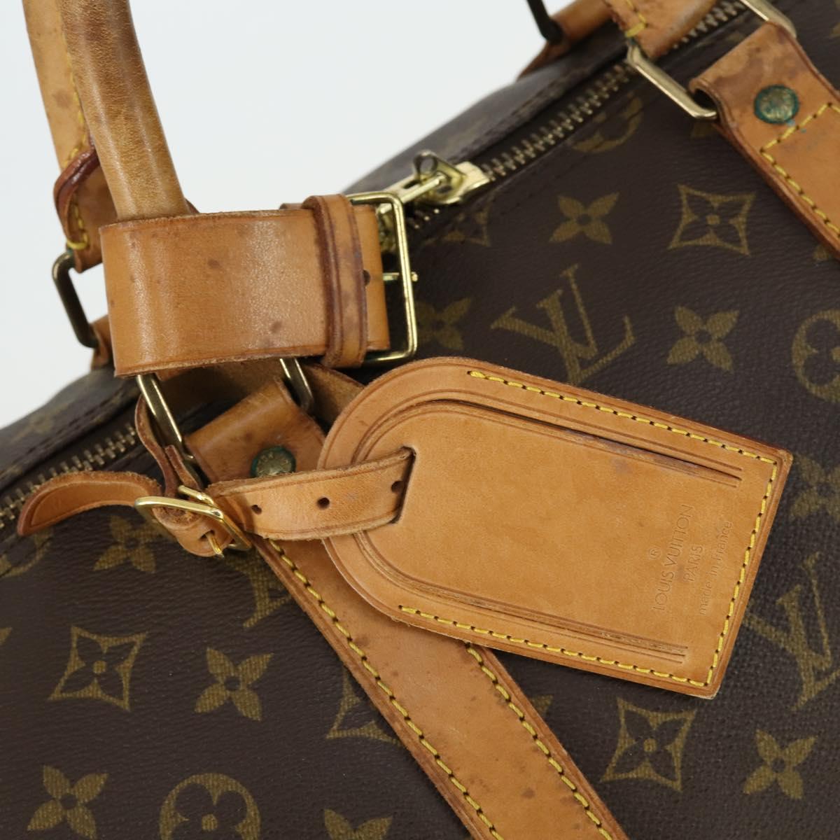 LOUIS VUITTON Monogram Keepall 55 Boston Bag M41424 LV Auth 165741