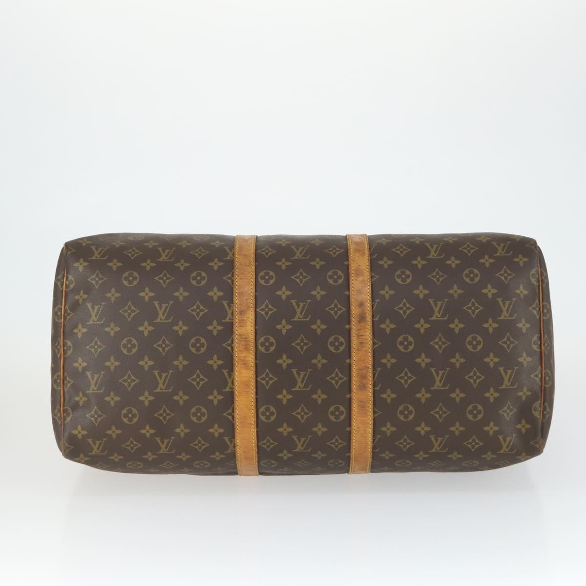 LOUIS VUITTON Monogram Keepall 55 Boston Bag M41424 LV Auth 165741