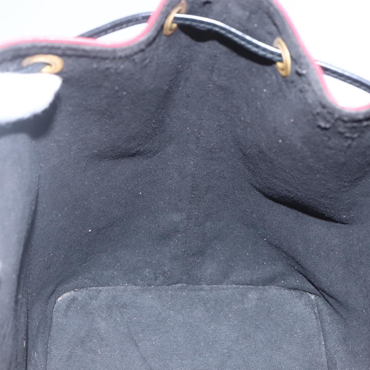 LOUIS VUITTON Epi Petit Noe Shoulder Bag Bicolor Black Red M44017 LV Auth 165754