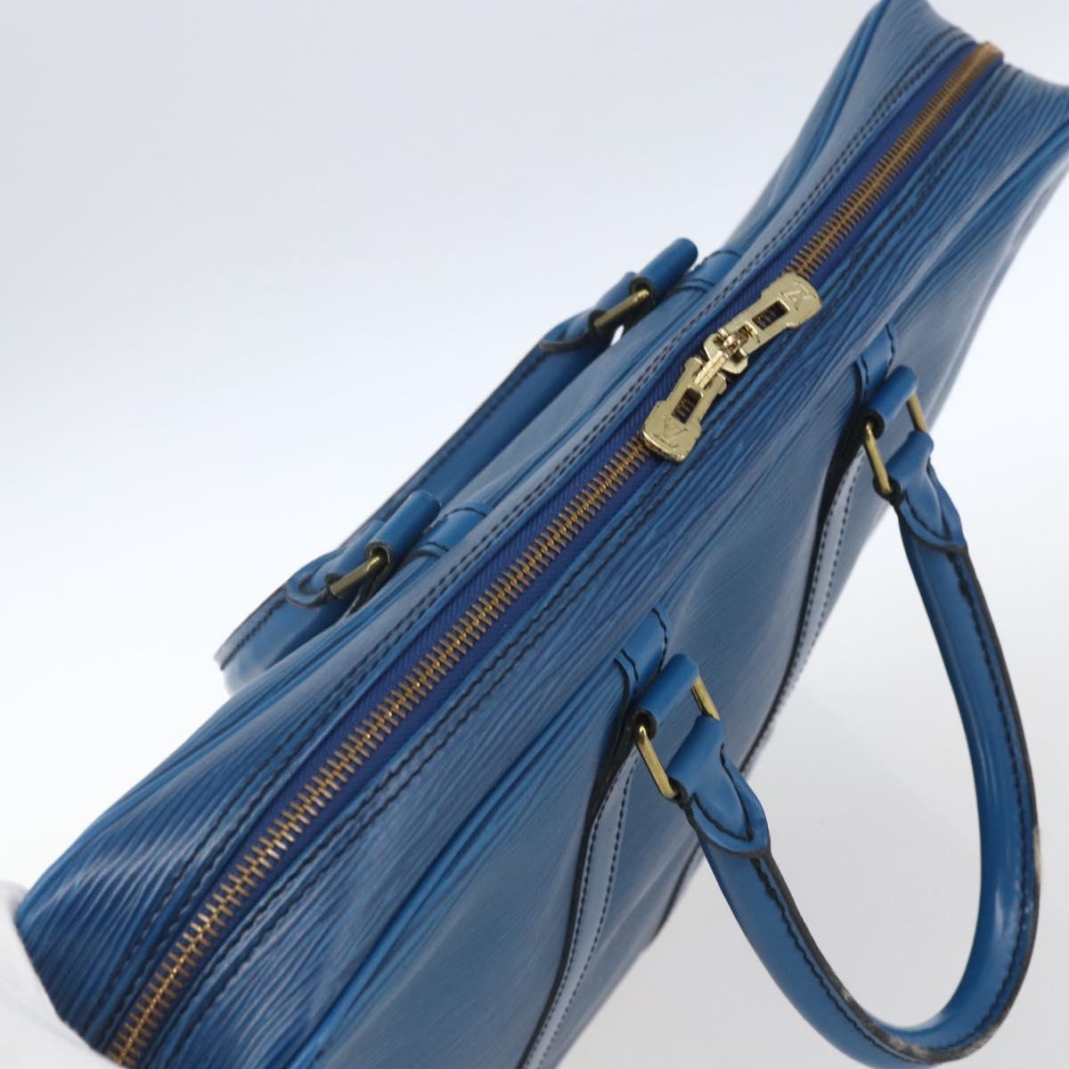 LOUIS VUITTON Epi Porte Documents Voyage Business Bag Blue M54475 LV Auth 165756