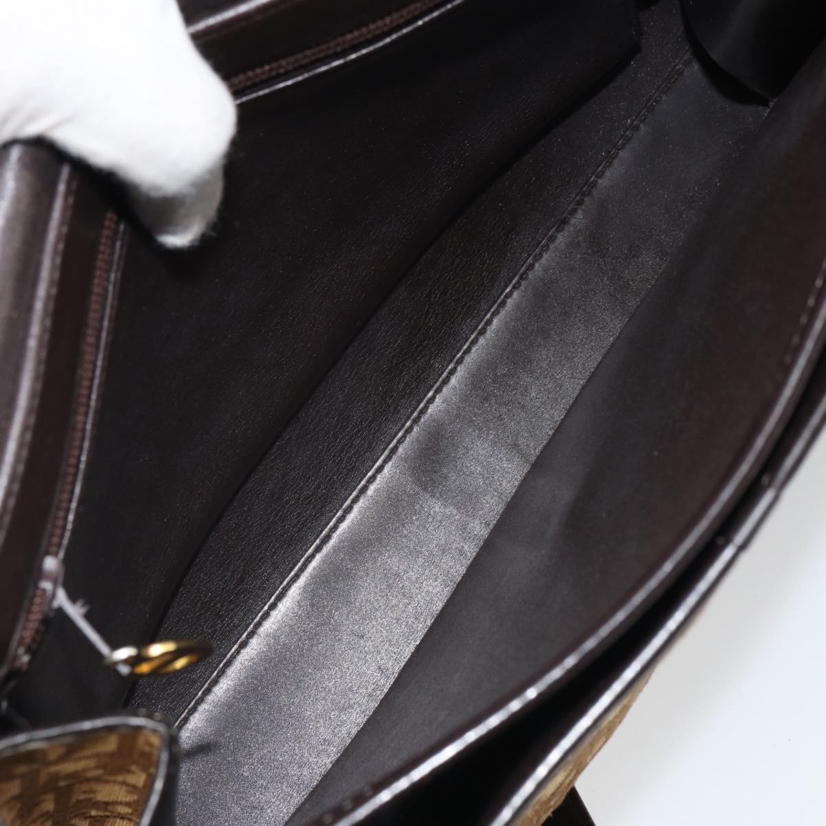 Christian Dior Trotter Canvas Romantic Hand Bag 2way Beige Gold Auth 165776