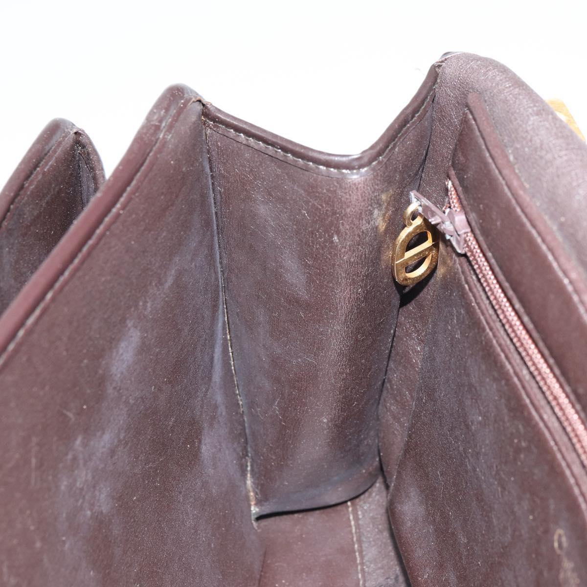 Christian Dior Trotter Canvas Romantic Hand Bag 2way Beige Gold Auth 165776