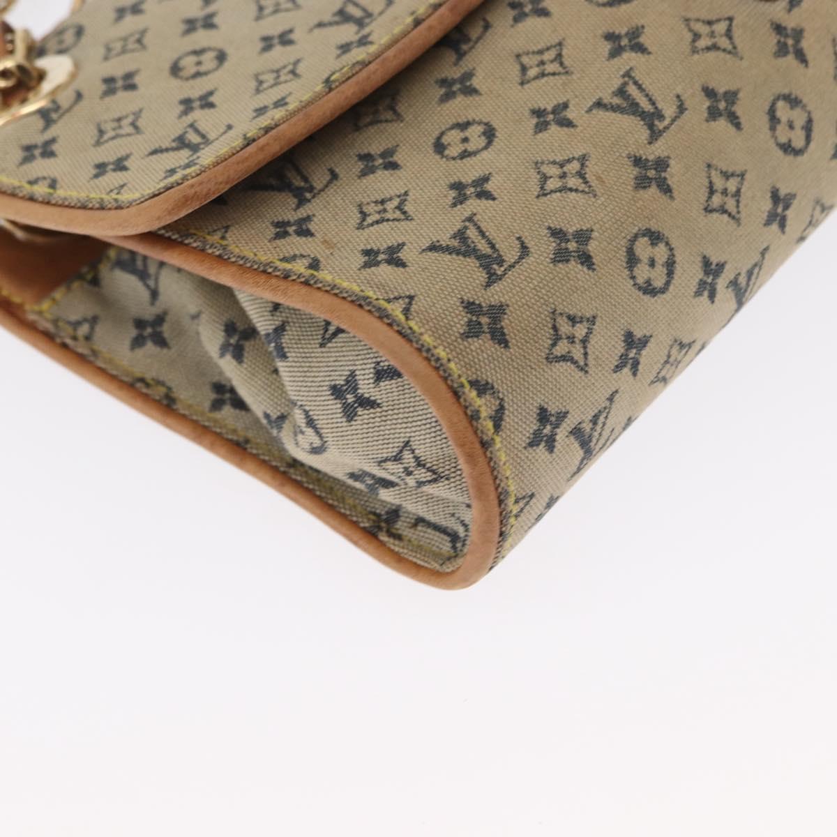 LOUIS VUITTON Monogram Mini Camille Chain Shoulder Bag Blue M92002 Auth 165777