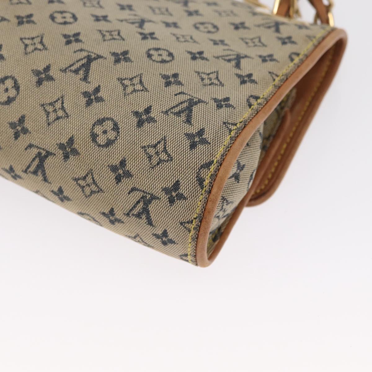 LOUIS VUITTON Monogram Mini Camille Chain Shoulder Bag Blue M92002 Auth 165777