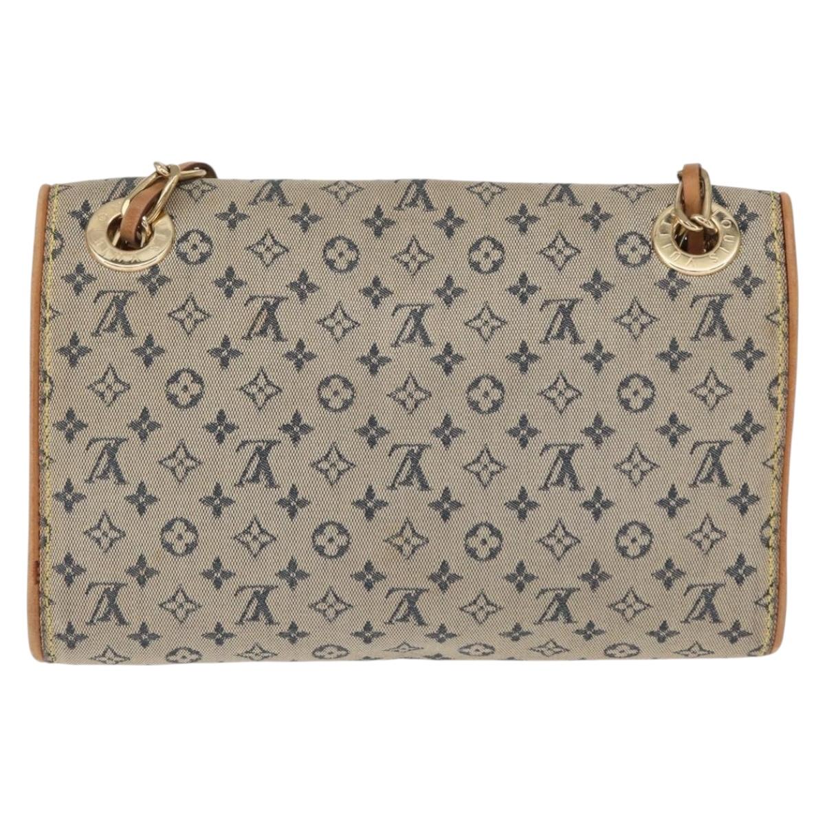 LOUIS VUITTON Monogram Mini Camille Chain Shoulder Bag Blue M92002 Auth 165777