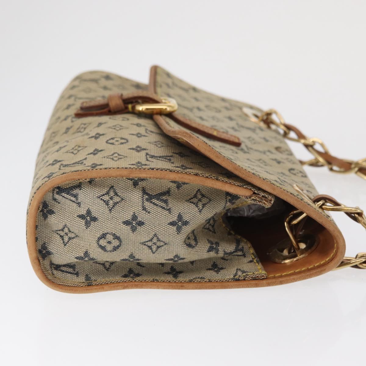 LOUIS VUITTON Monogram Mini Camille Chain Shoulder Bag Blue M92002 Auth 165777