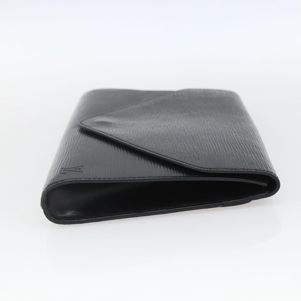 LOUIS VUITTON Epi Art Deco Clutch Bag Black M52632 LV Auth 165780
