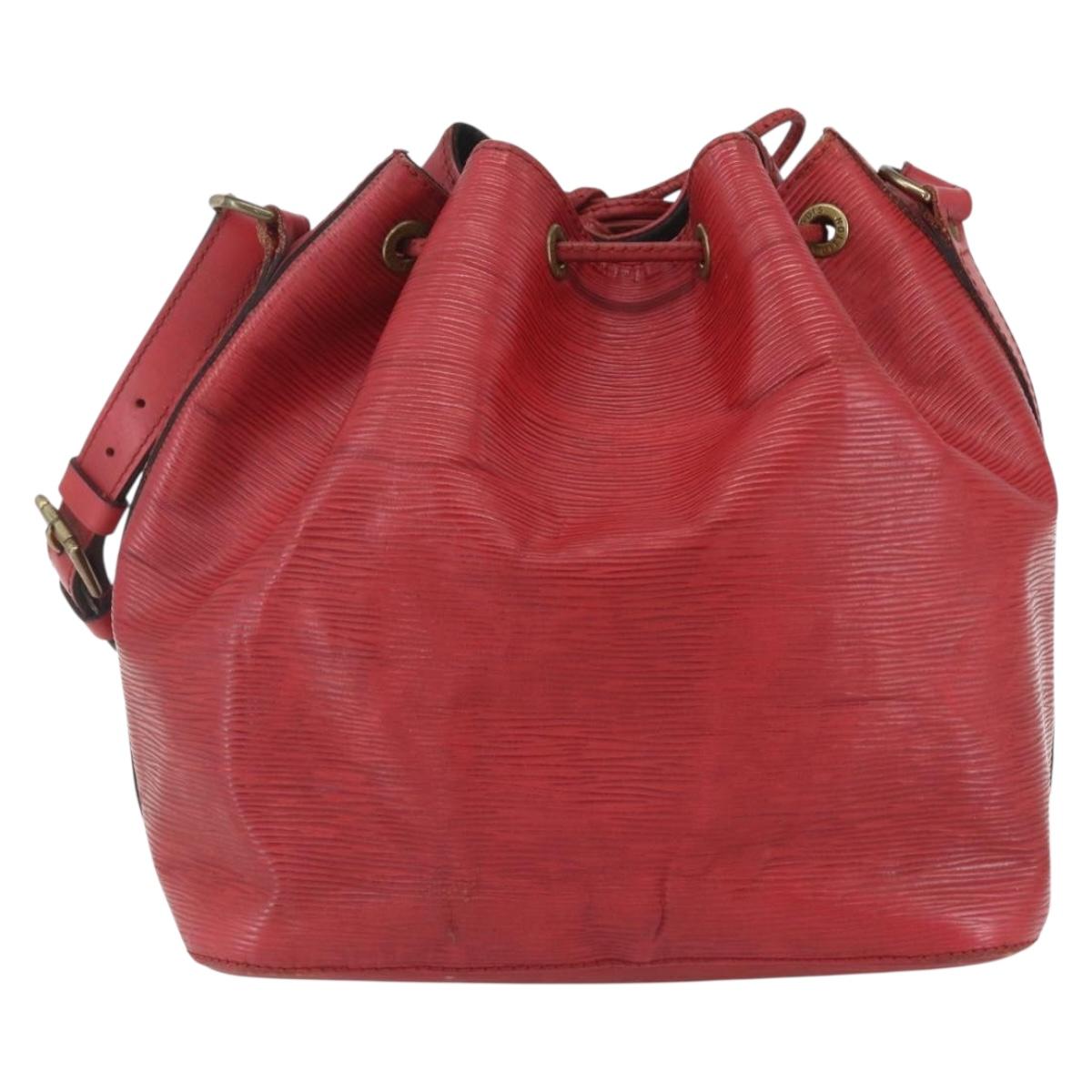 LOUIS VUITTON Epi Petit Noe Shoulder Bag Red M44107 LV Auth 165781
