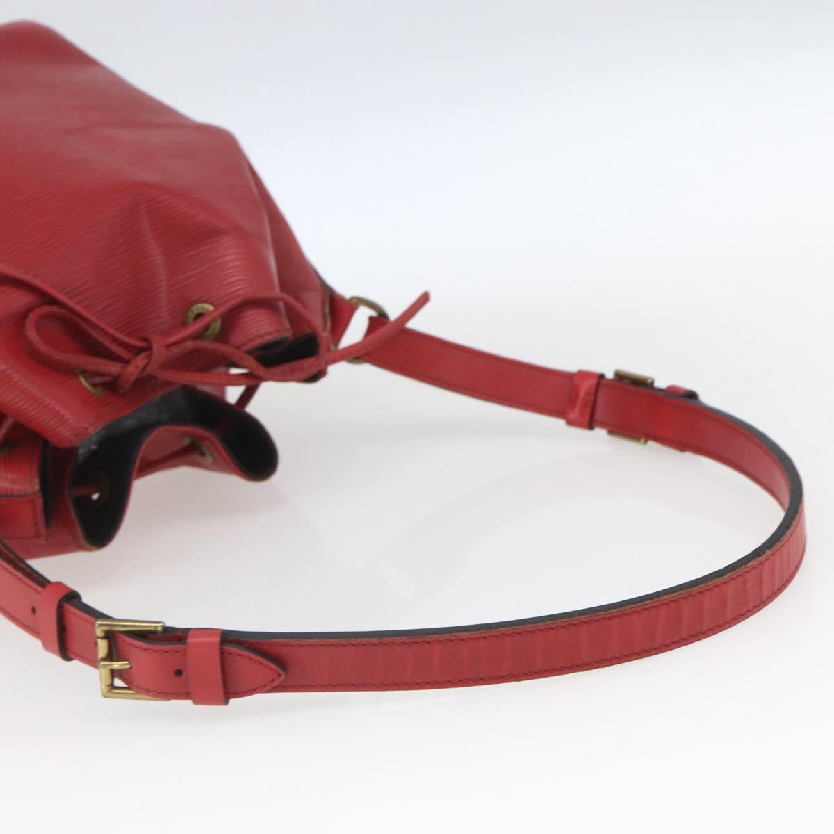 LOUIS VUITTON Epi Petit Noe Shoulder Bag Red M44107 LV Auth 165781
