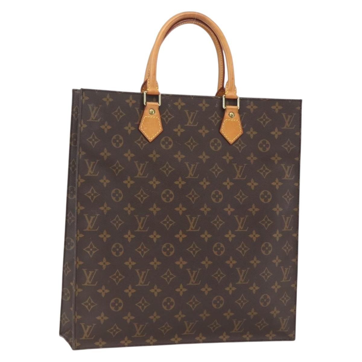 LOUIS VUITTON Monogram Sac Plat Hand Bag M51140 LV Auth 165789