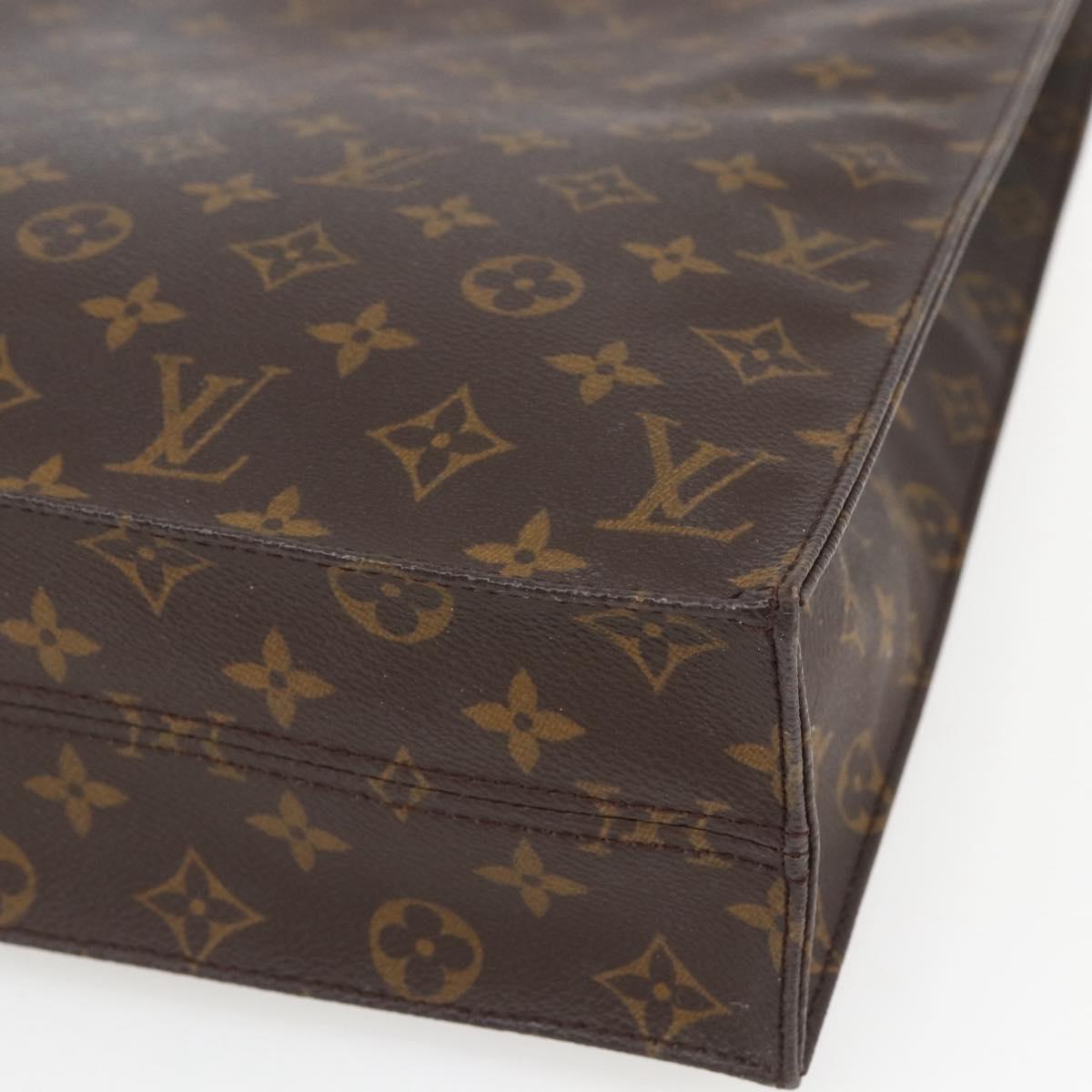LOUIS VUITTON Monogram Sac Plat Hand Bag M51140 LV Auth 165789