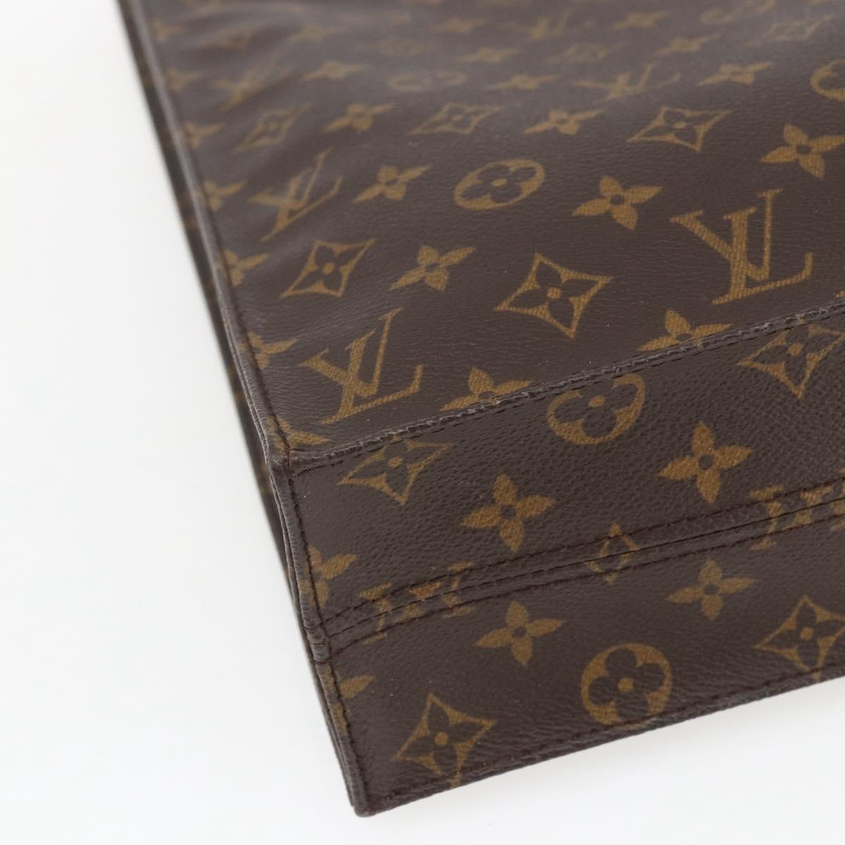 LOUIS VUITTON Monogram Sac Plat Hand Bag M51140 LV Auth 165789