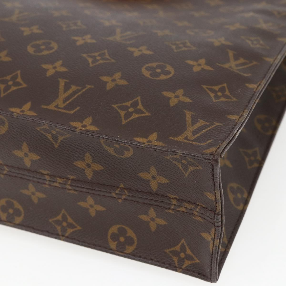 LOUIS VUITTON Monogram Sac Plat Hand Bag M51140 LV Auth 165789