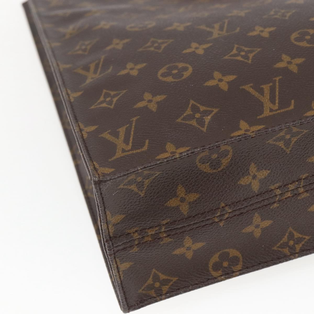 LOUIS VUITTON Monogram Sac Plat Hand Bag M51140 LV Auth 165789
