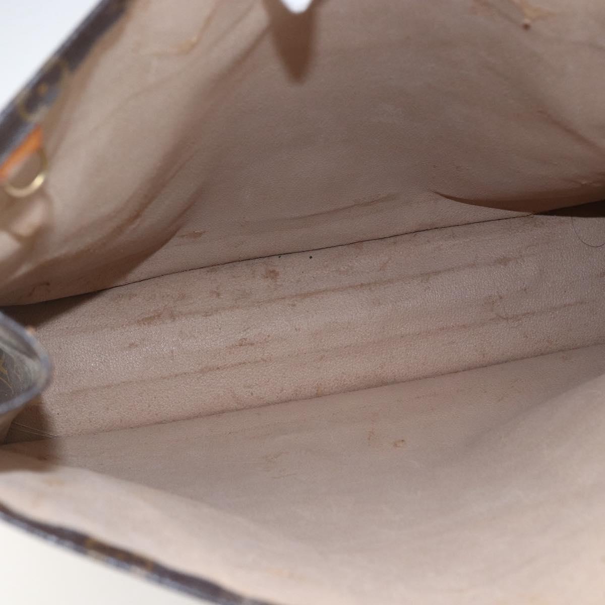 LOUIS VUITTON Monogram Sac Plat Hand Bag M51140 LV Auth 165789