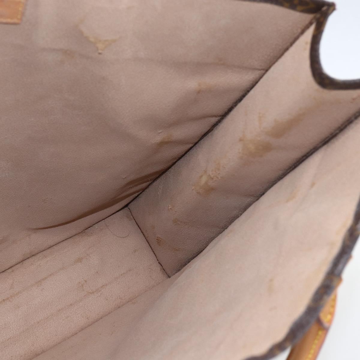 LOUIS VUITTON Monogram Sac Plat Hand Bag M51140 LV Auth 165789