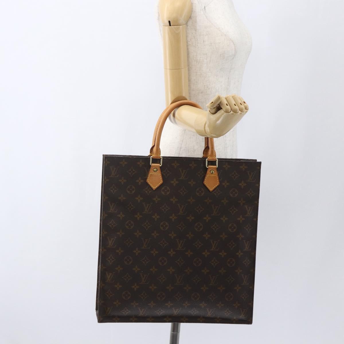 LOUIS VUITTON Monogram Sac Plat Hand Bag M51140 LV Auth 165789
