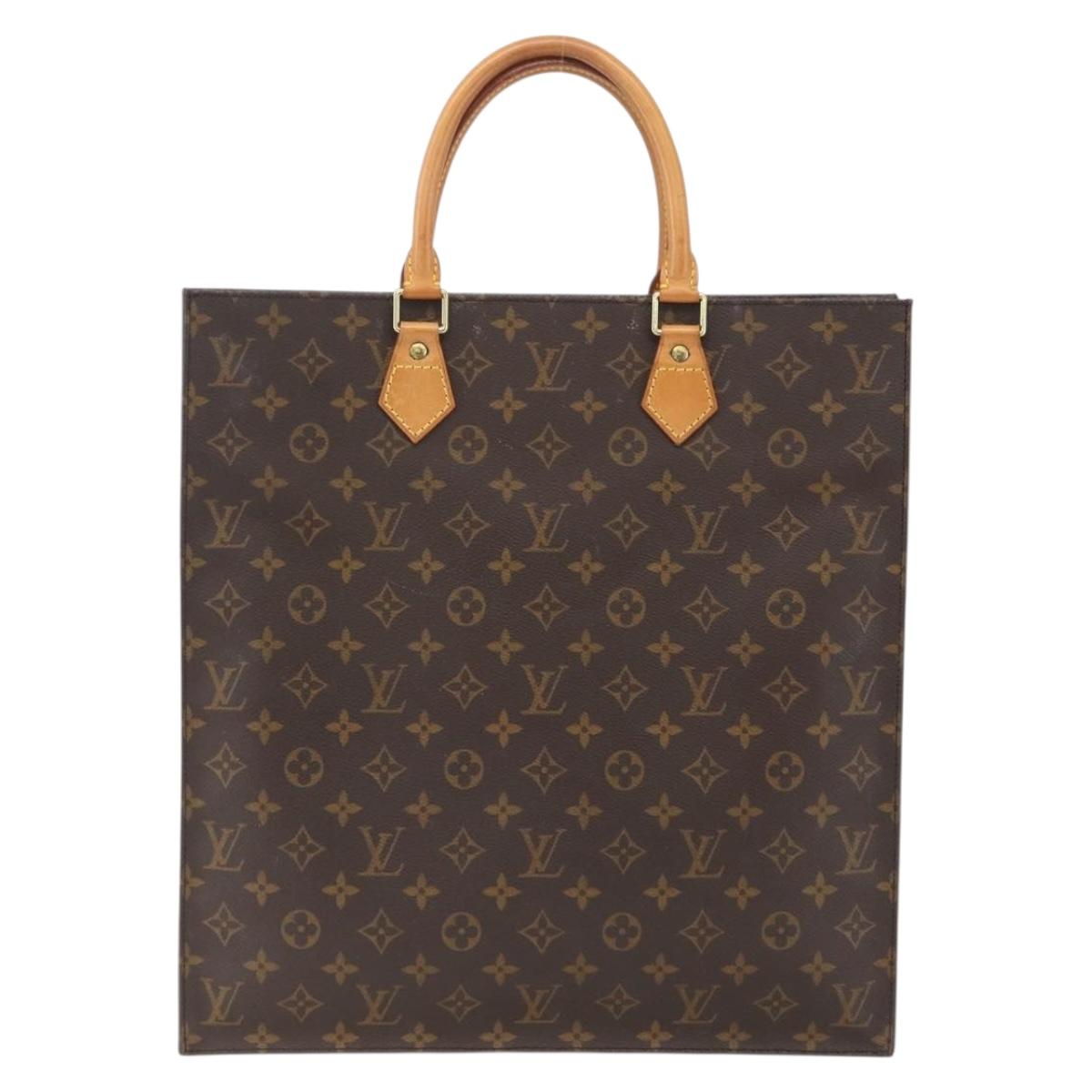 LOUIS VUITTON Monogram Sac Plat Hand Bag M51140 LV Auth 165789