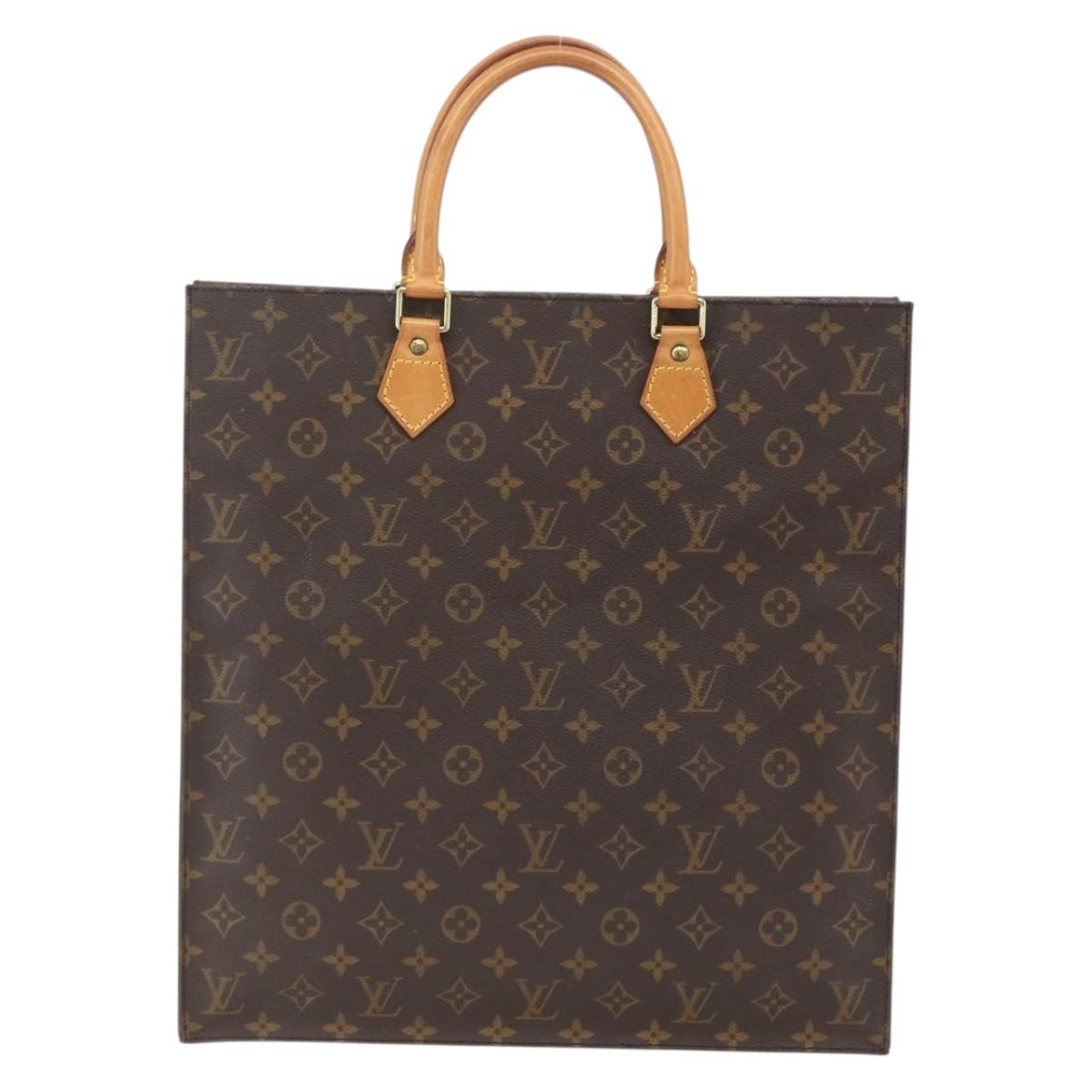 LOUIS VUITTON Monogram Sac Plat Hand Bag M51140 LV Auth 165789