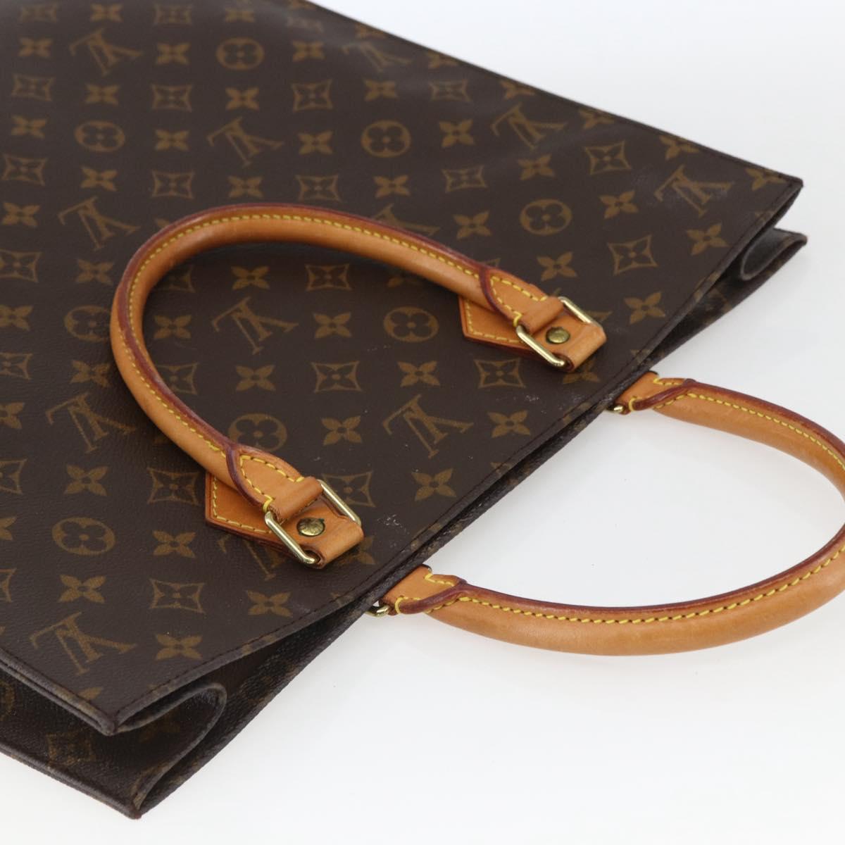 LOUIS VUITTON Monogram Sac Plat Hand Bag M51140 LV Auth 165789