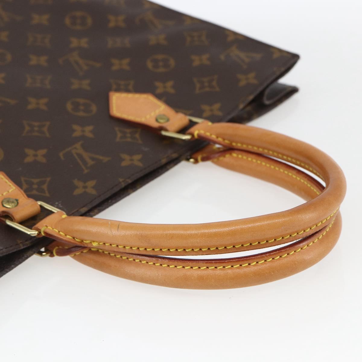 LOUIS VUITTON Monogram Sac Plat Hand Bag M51140 LV Auth 165789