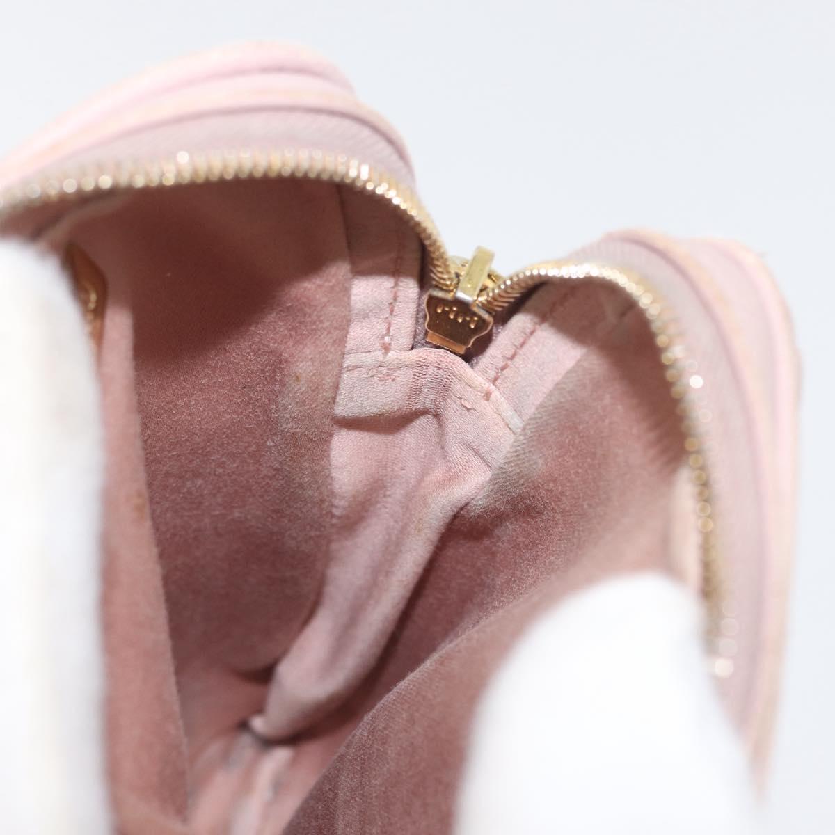 Miu Miu Matelasse Pouch Chain Shoulder Bag Leather Pink Gold Auth 165800